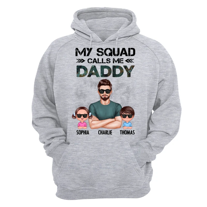 My Squad Calls Me Dad Grandpa Cool Man & Doll Kids Personalized Shirt - Image 14