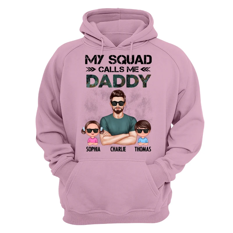 My Squad Calls Me Dad Grandpa Cool Man & Doll Kids Personalized Shirt - Image 15