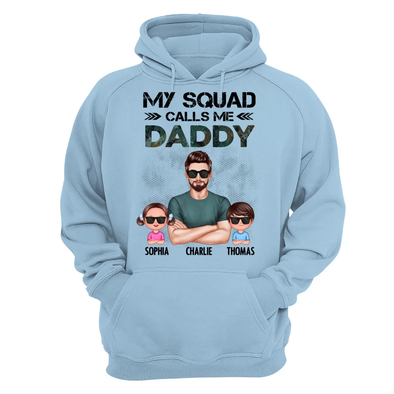 My Squad Calls Me Dad Grandpa Cool Man & Doll Kids Personalized Shirt - Image 16