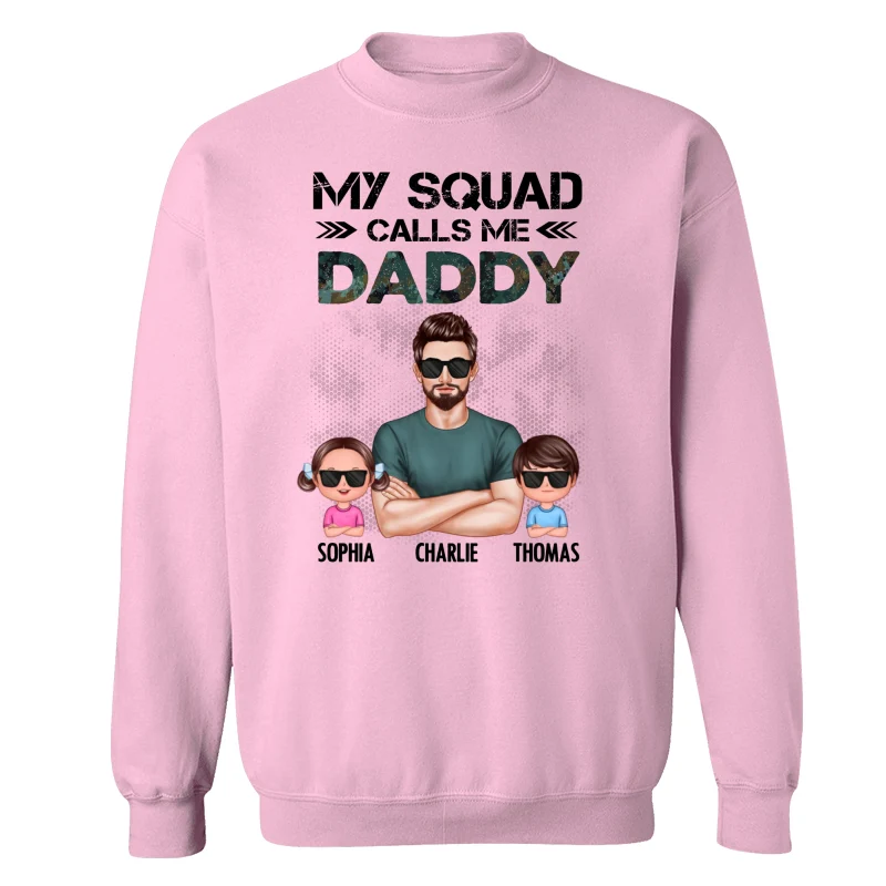My Squad Calls Me Dad Grandpa Cool Man & Doll Kids Personalized Shirt - Image 19