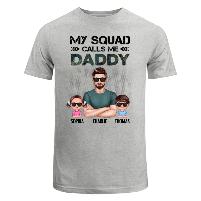 My Squad Calls Me Dad Grandpa Cool Man & Doll Kids Personalized Shirt - Image 6