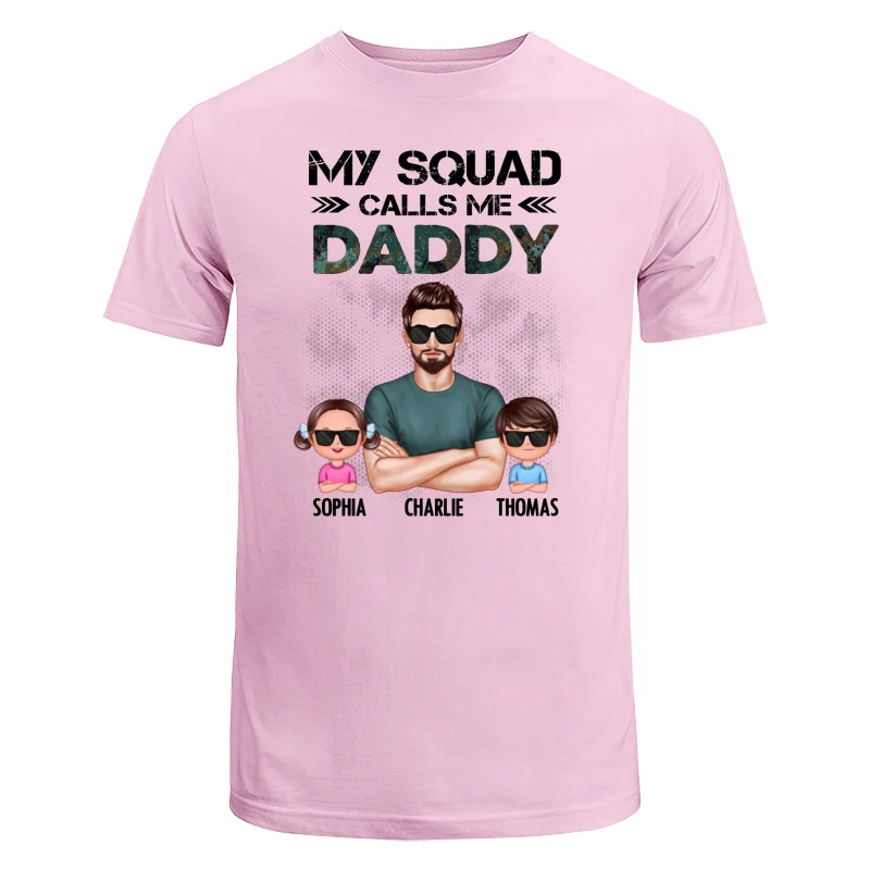 My Squad Calls Me Dad Grandpa Cool Man & Doll Kids Personalized Shirt - Image 7