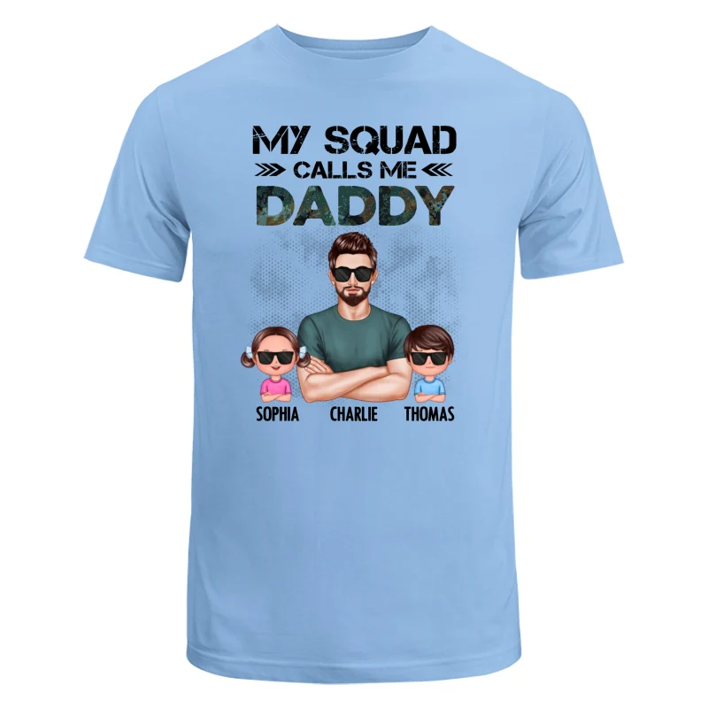 My Squad Calls Me Dad Grandpa Cool Man & Doll Kids Personalized Shirt - Image 8