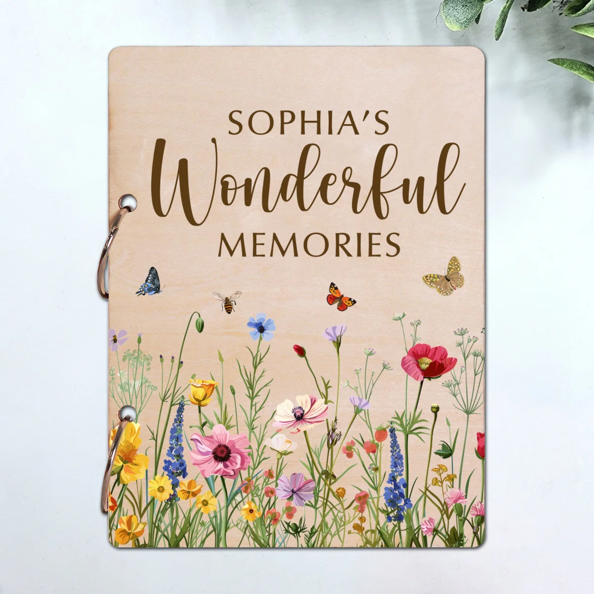 My Wonderful Memories Beautiful Floral Keepsake Personalized Card Keeper - Image 10