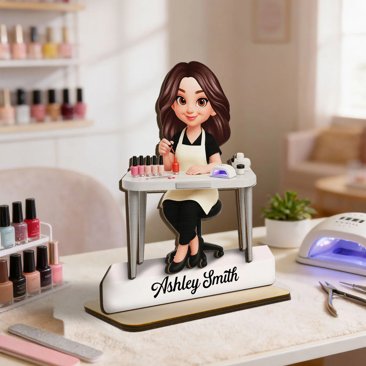 Nail Technician - Personalized 2-Layered Wooden Plaque - Gift For Nail Technician, Nails Decor, Beauty Salon, Woman, Girl - Image 2