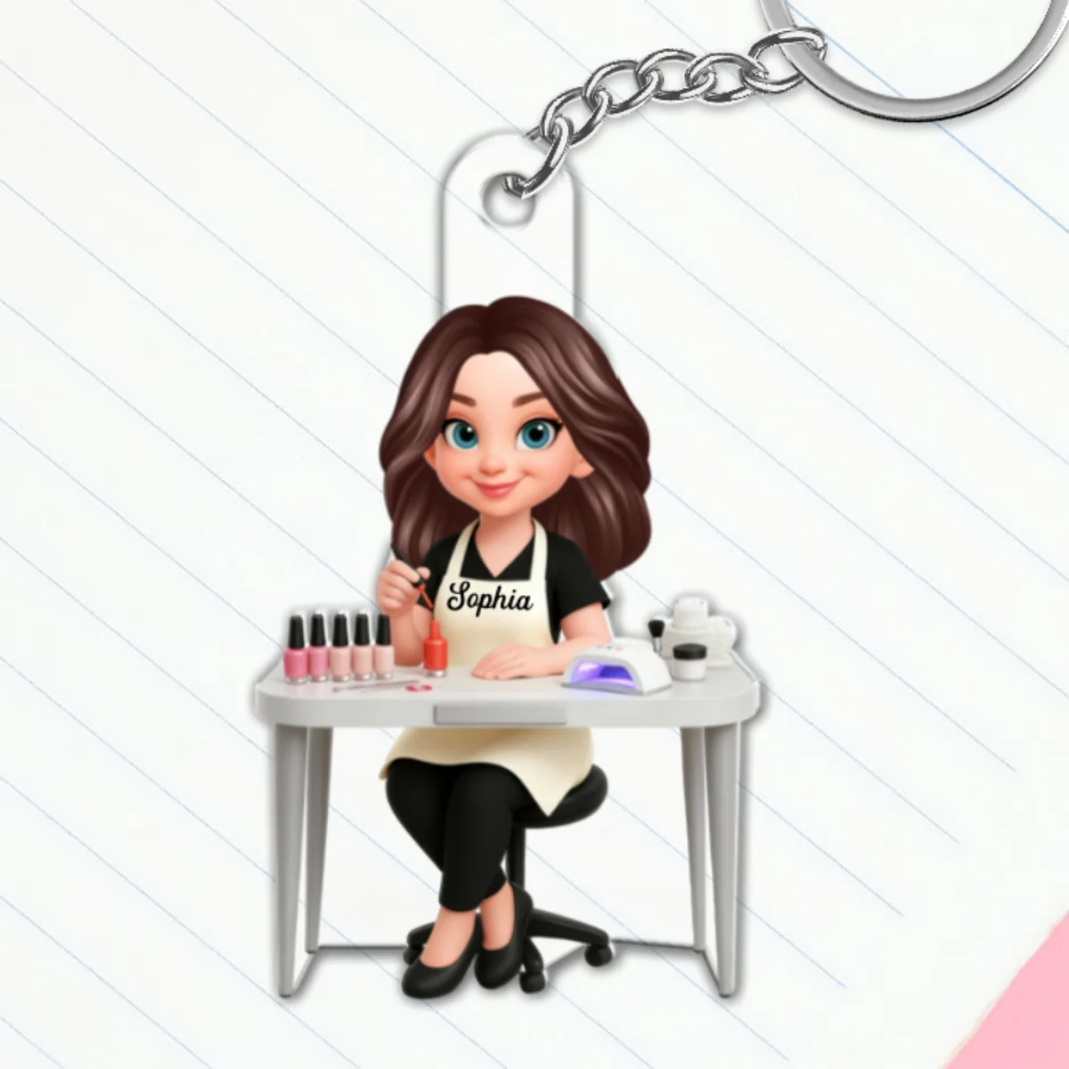 Nail Technician - Personalized Acrylic Keychain - Gift For Nail Technician, Nails Decor, Beauty Salon, Woman, Girl - Image 12