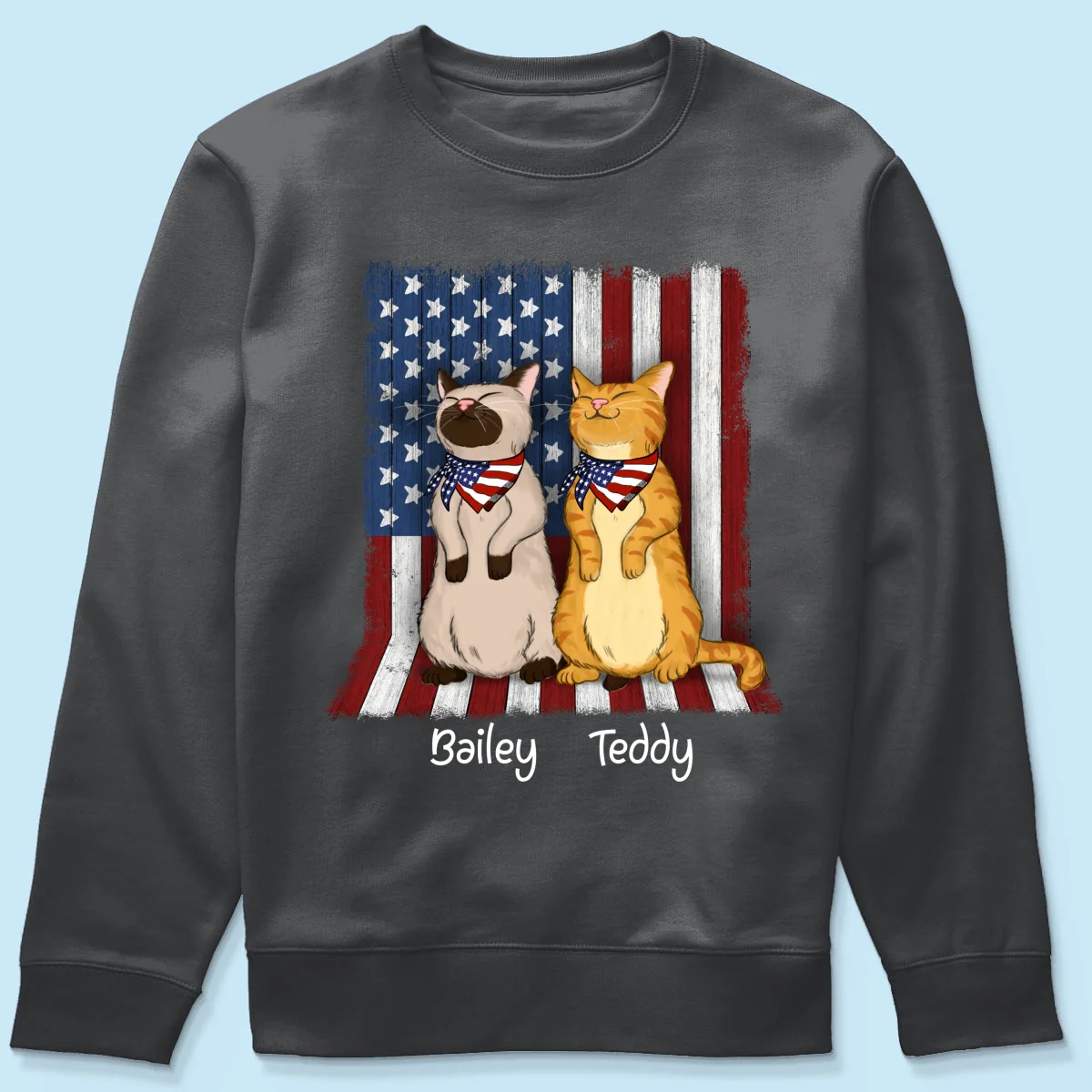Nation Flag Standing Cat 4th Of July Independence Day Personalized Shirt - Image 18