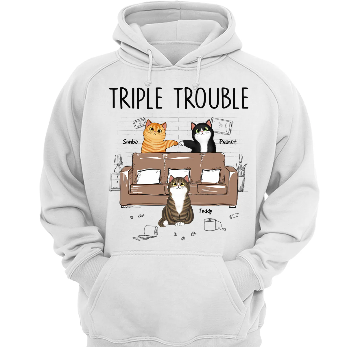 Naughty Flfuffy Cats Personalized Shirt - Image 3