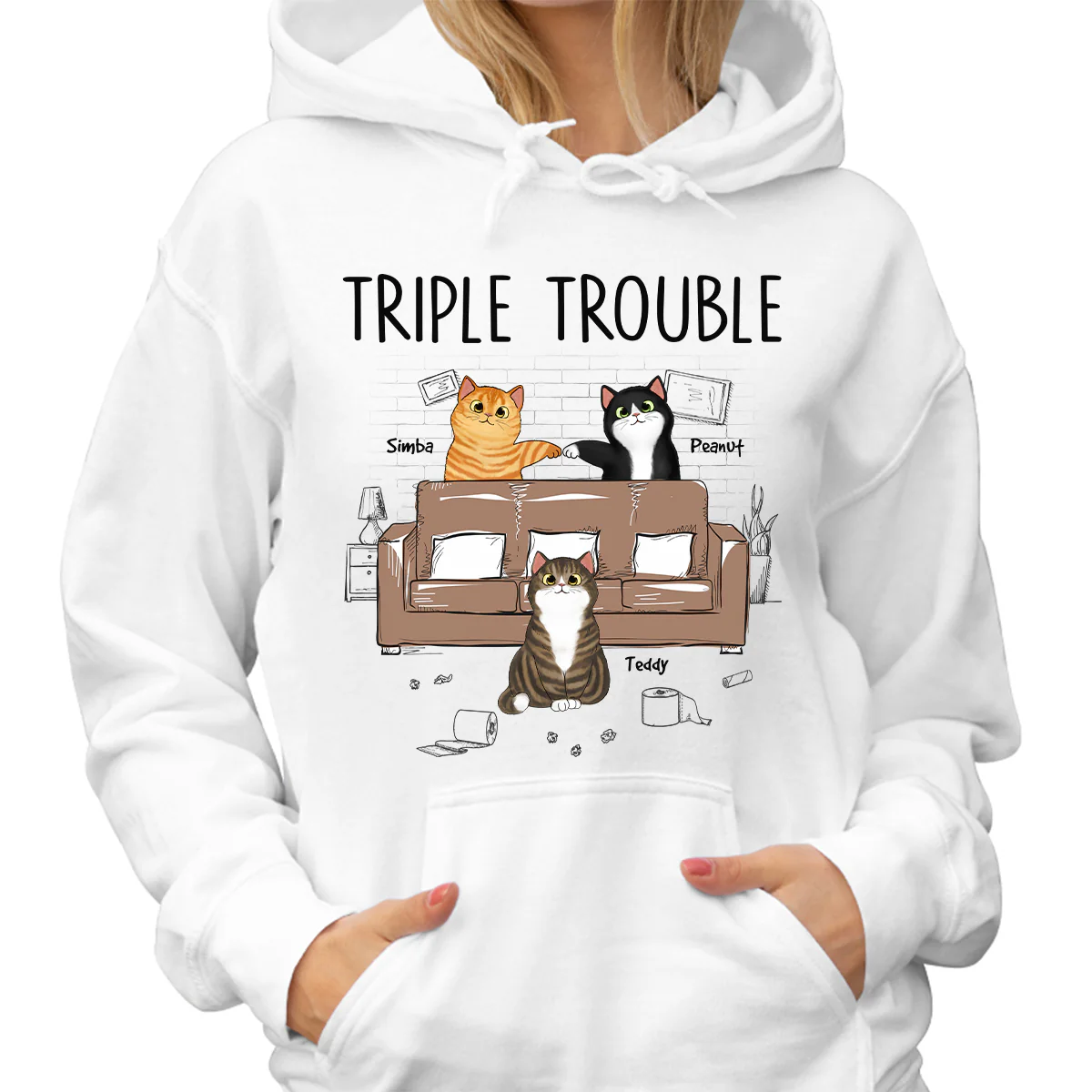 Naughty Flfuffy Cats Personalized Shirt - Image 4