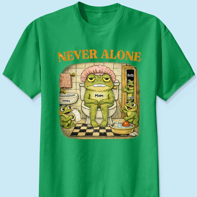 Never Alone Retro Frog - Personalized Shirt - Funny Mother's Day Gift for Mom, Wife, Mom Humor - Image 23