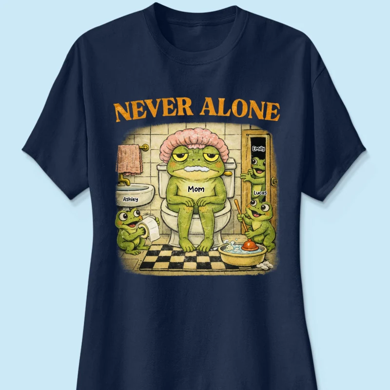 Never Alone Retro Frog - Personalized Shirt - Funny Mother's Day Gift for Mom, Wife, Mom Humor - Image 28