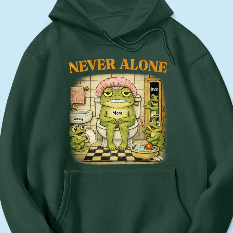 Never Alone Retro Frog - Personalized Shirt - Funny Mother's Day Gift for Mom, Wife, Mom Humor - Image 45