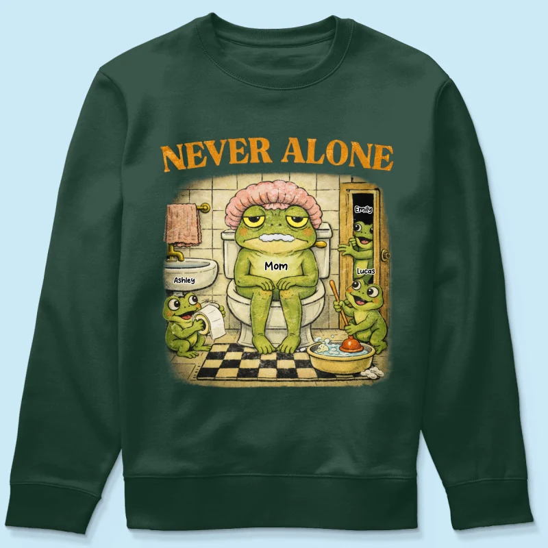 Never Alone Retro Frog - Personalized Shirt - Funny Mother's Day Gift for Mom, Wife, Mom Humor - Image 60