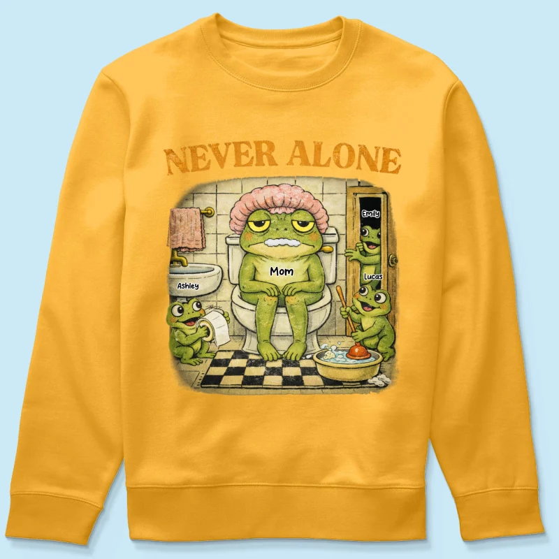Never Alone Retro Frog - Personalized Shirt - Funny Mother's Day Gift for Mom, Wife, Mom Humor - Image 67