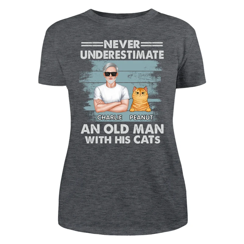 Never Underestimate An Old Man With His Cats Drizzle Personalized Shirt - Image 11