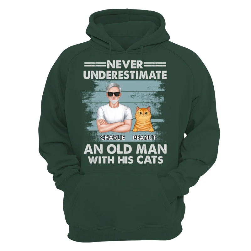 Never Underestimate An Old Man With His Cats Drizzle Personalized Shirt - Image 14