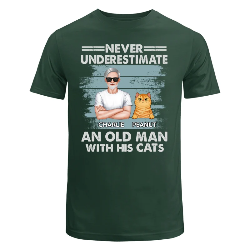 Never Underestimate An Old Man With His Cats Drizzle Personalized Shirt - Image 8