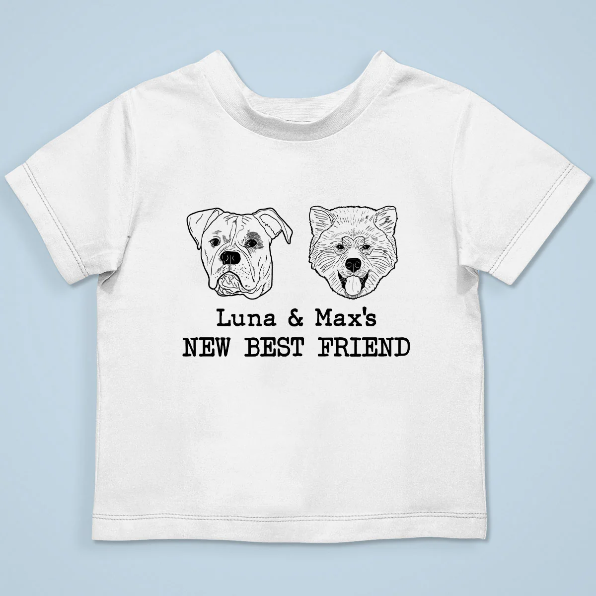 New Best Friends Dog Cat Outline Baby Shower Gift, Newborn Baby Gift Personalized Baby Onesie Baby Shirt - Image 7
