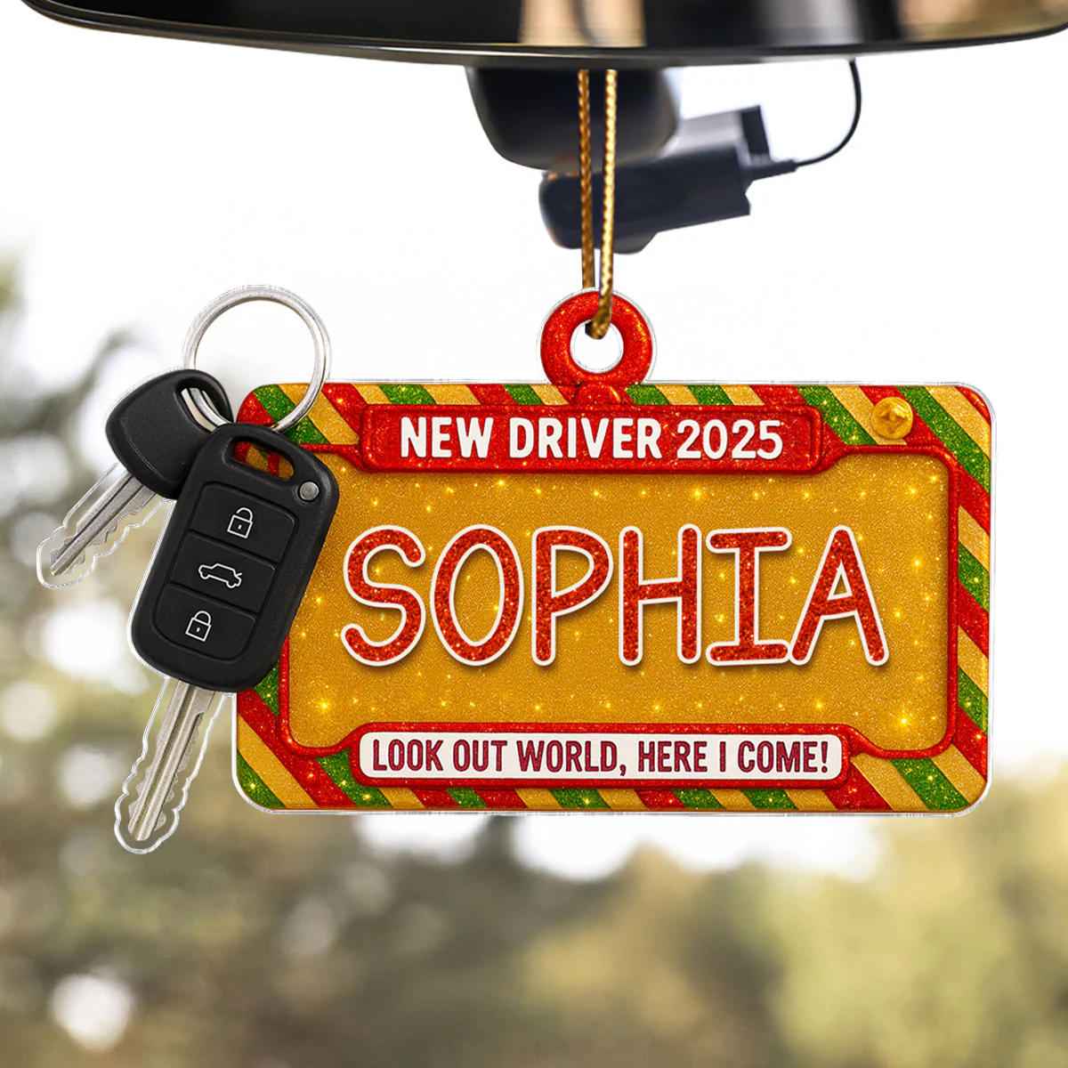 New Driver Look Out World, Here I Come - Personalized Acrylic Ornament - Unique Christmas Gift For New Driver - Image 3