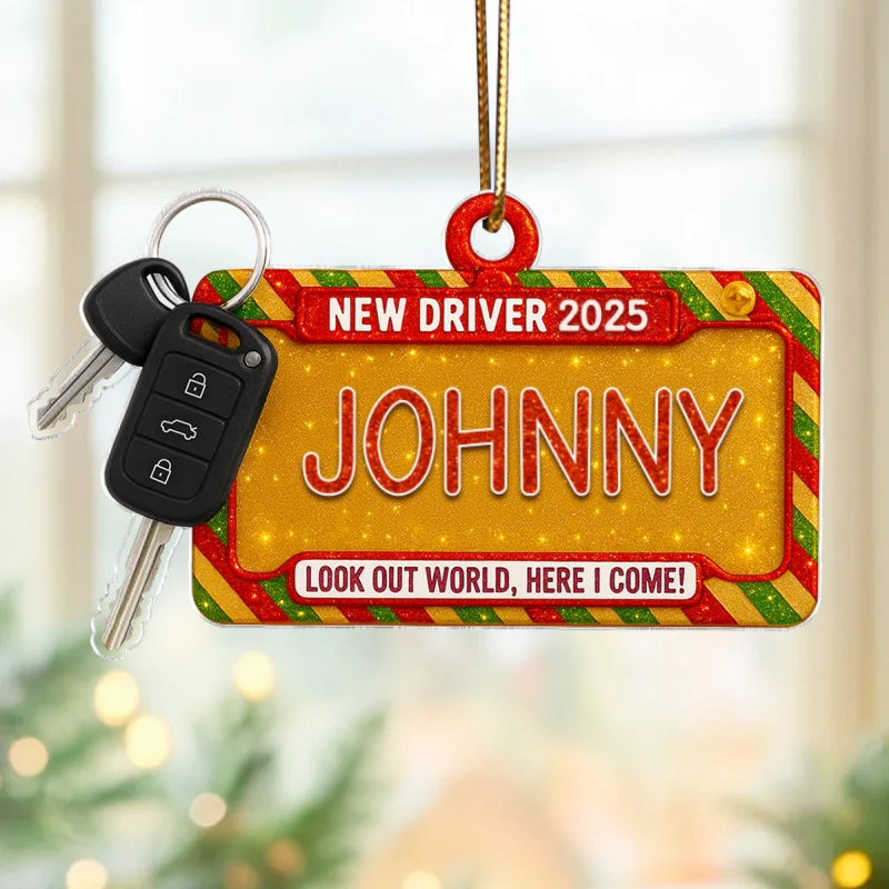 New Driver Look Out World, Here I Come - Personalized Acrylic Ornament - Unique Christmas Gift For New Driver - Image 7