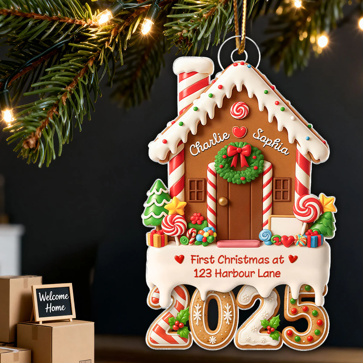 New Home 2025 - Personalized Acrylic Ornament - First Home Keepsake - Image 3