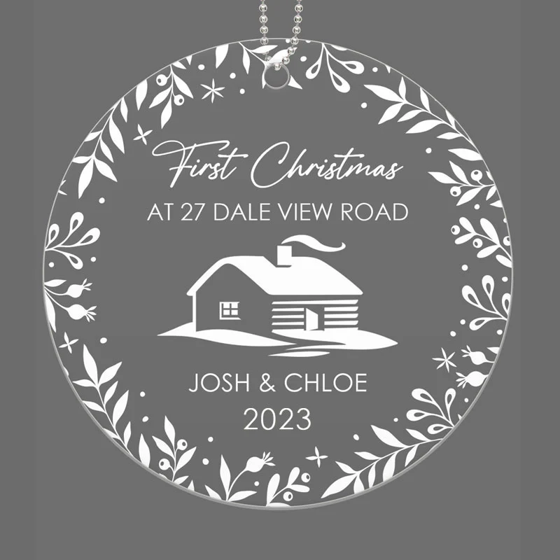 New Home New House First Christmas Housewarming Gift Personalized Acrylic Ornament - Image 2