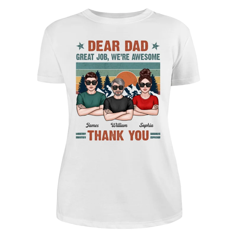 New Man Woman Crossed Arms Dear Dad We‘re Awesome Personalized Shirt - Image 9