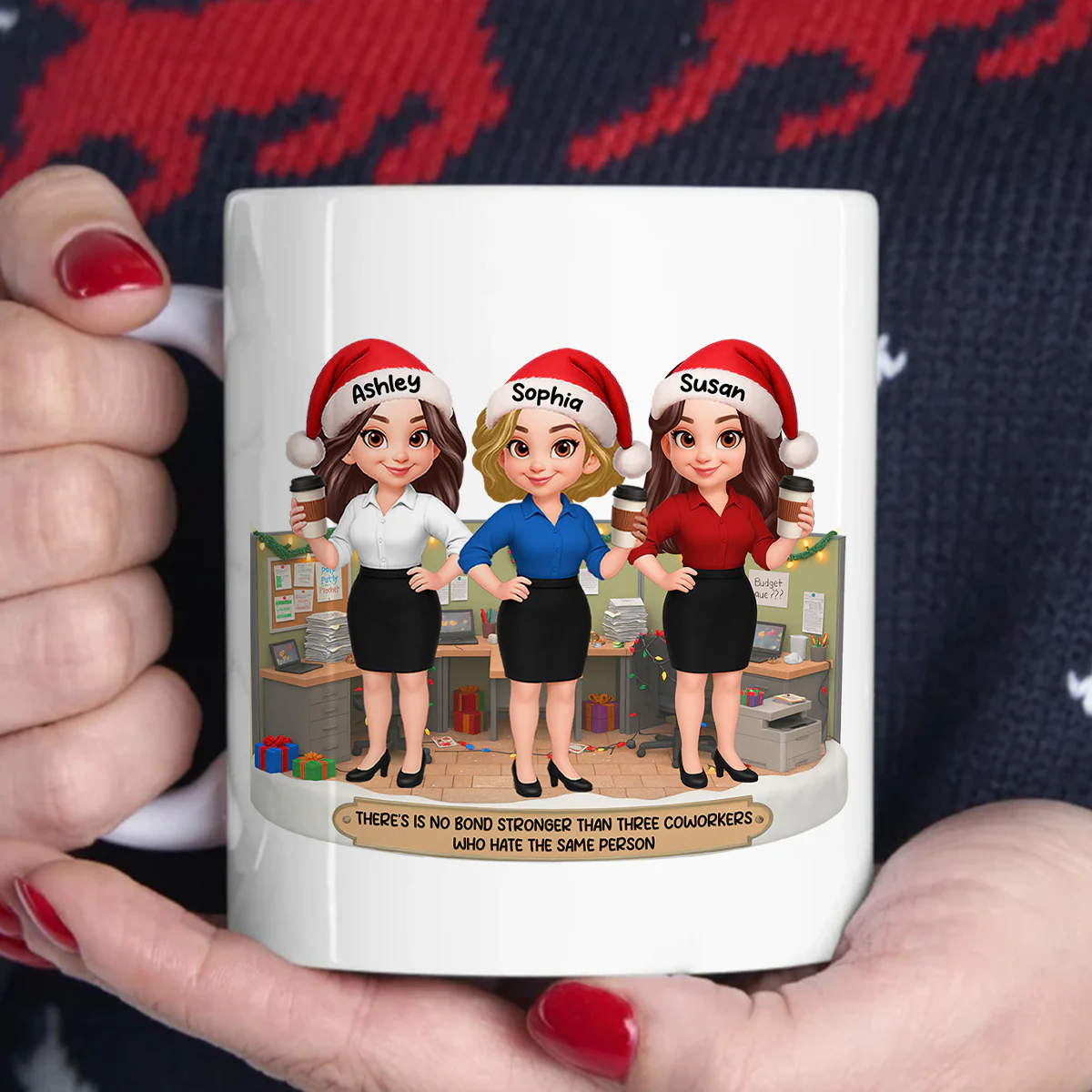 No Bond Stronger Coworkers Hate The Same Person - Personalized Mug - Funny Gift For Work Besties, Colleagues - Image 2