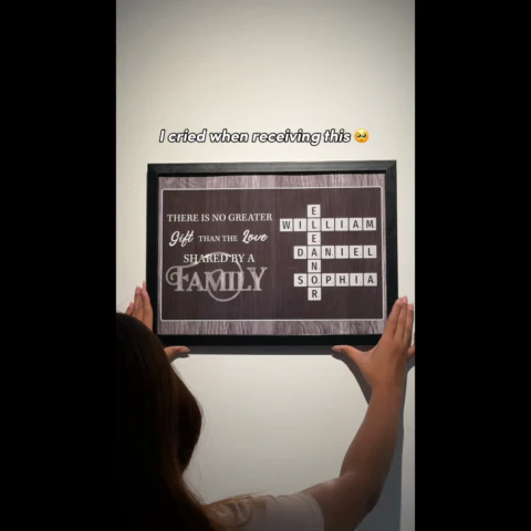No Greater Gift Than Family Love Crossword Puzzle Art Personalized Poster, Unique & Meaningful Gift For Family - Image 2