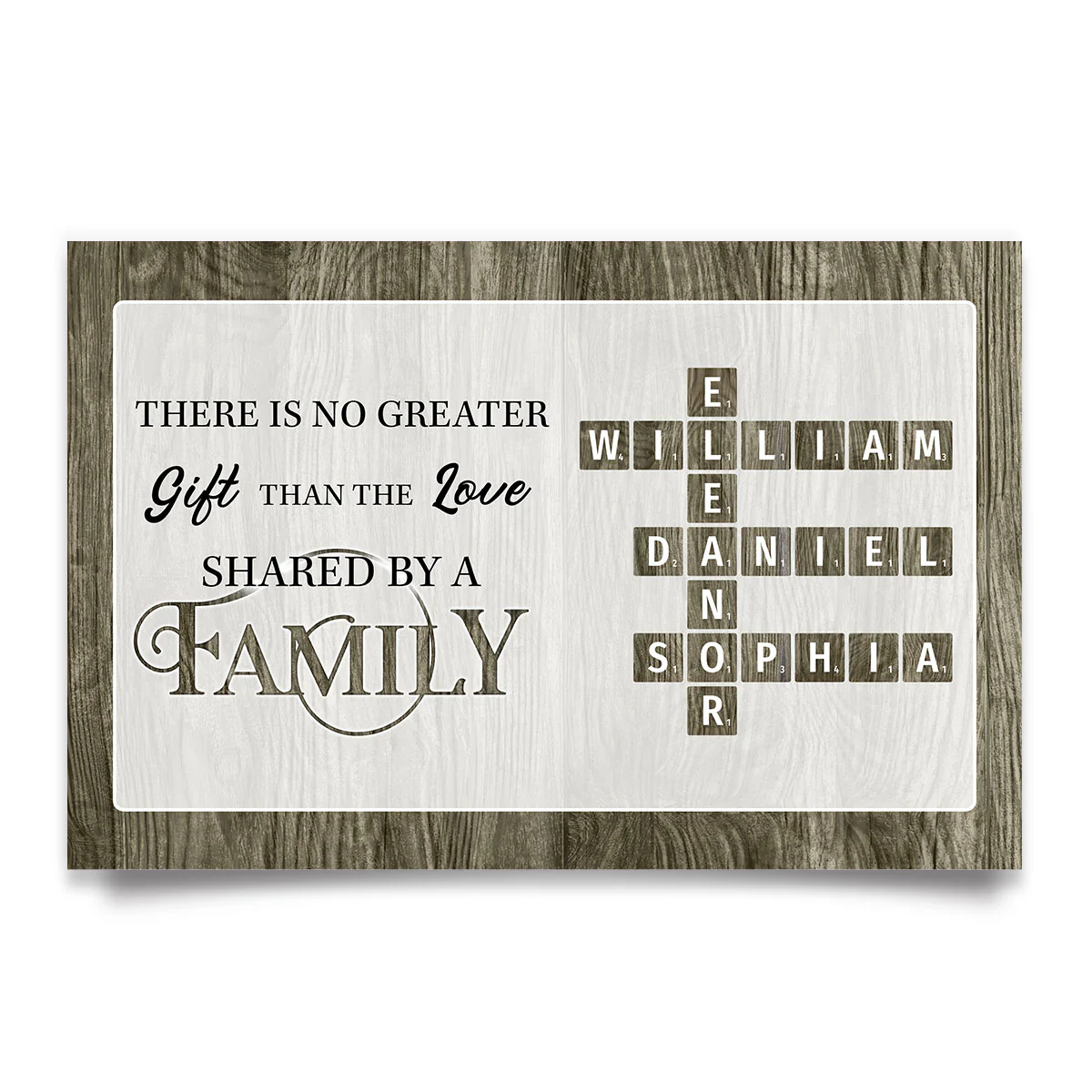 No Greater Gift Than Family Love Crossword Puzzle Art Personalized Poster, Unique & Meaningful Gift For Family - Image 4