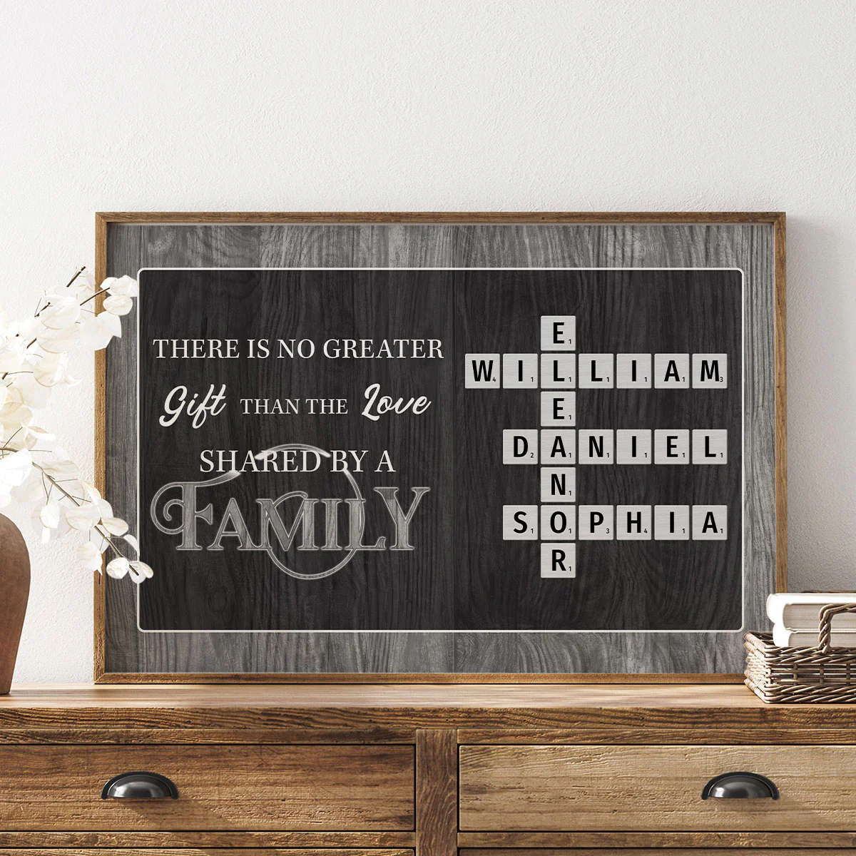 No Greater Gift Than Family Love Crossword Puzzle Art Personalized Poster, Unique & Meaningful Gift For Family - Image 5