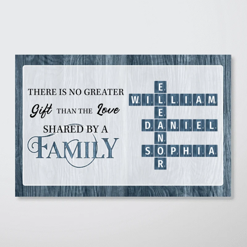 No Greater Gift Than Family Love Crossword Puzzle Art Personalized Poster, Unique & Meaningful Gift For Family - Image 9