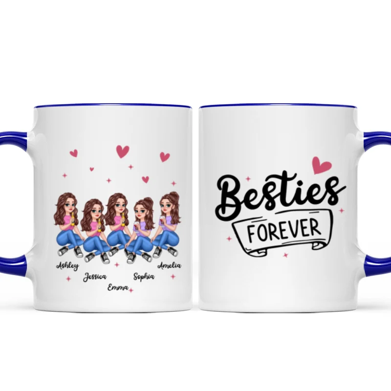 No Greater Gift Than Sisters Besties Pretty Cartoon Girls Personalized Mug - Image 7