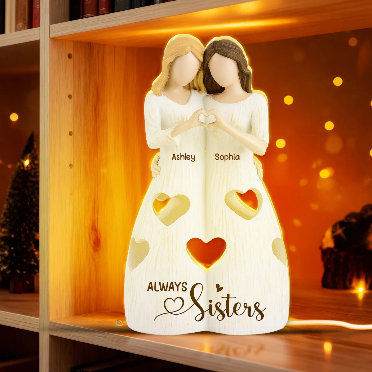 No Greater Gift than Sisters - Personalized Light Box - Heartwarming Christmas Gift for Sisters - Image 6