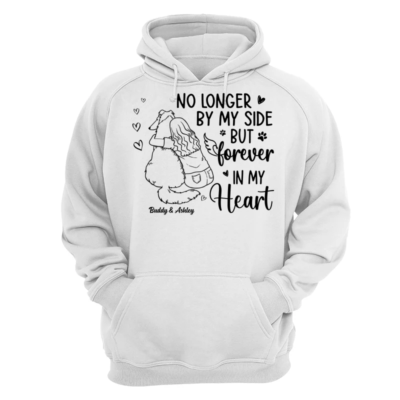 No Longer By My Side Forever In My Heart Woman Hugging Dog Memorial Personalized Shirt - Image 14