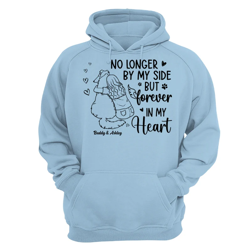 No Longer By My Side Forever In My Heart Woman Hugging Dog Memorial Personalized Shirt - Image 16