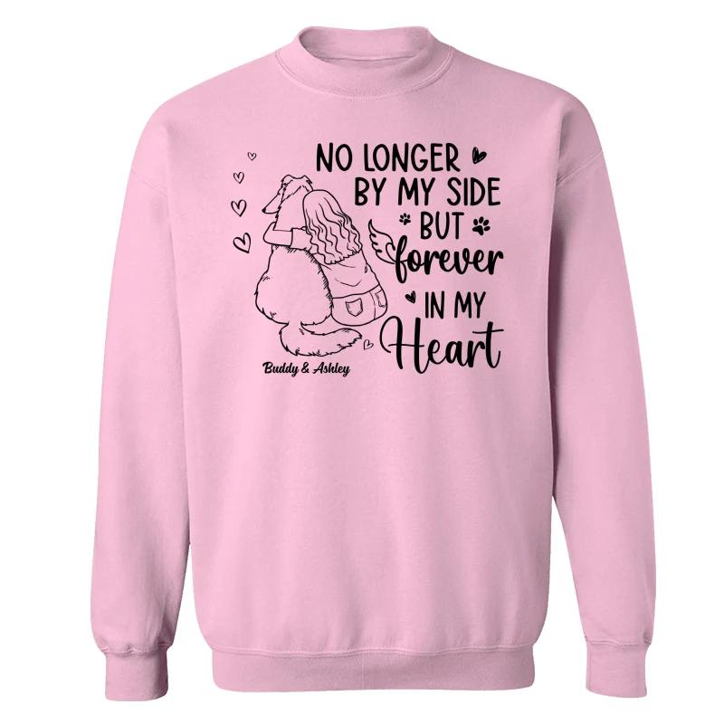No Longer By My Side Forever In My Heart Woman Hugging Dog Memorial Personalized Shirt - Image 19