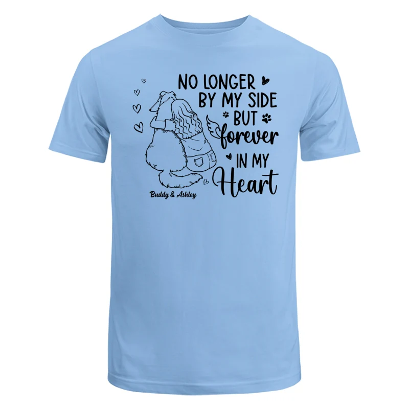 No Longer By My Side Forever In My Heart Woman Hugging Dog Memorial Personalized Shirt - Image 8
