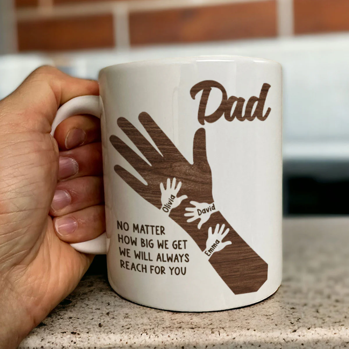 No Matter How Big We Get Personalized Mug, Gift For Dad - Image 9