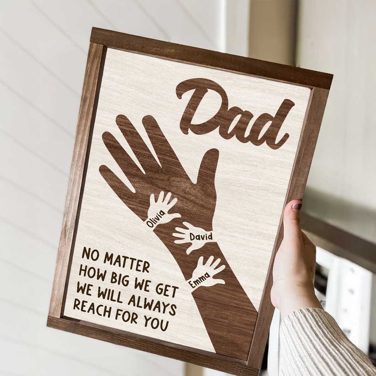 No Matter How Big We Get Personalized Poster, Gift For Dad - Image 2