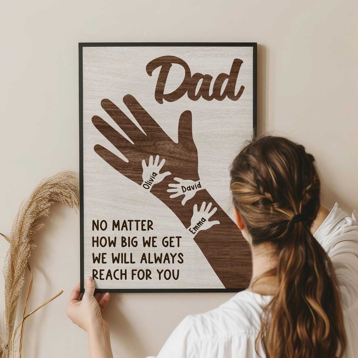 No Matter How Big We Get Personalized Poster, Gift For Dad - Image 3