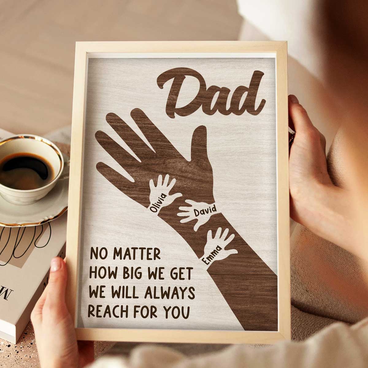 No Matter How Big We Get Personalized Poster, Gift For Dad - Image 4