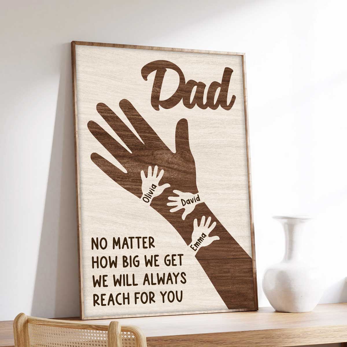 No Matter How Big We Get Personalized Poster, Gift For Dad - Image 6