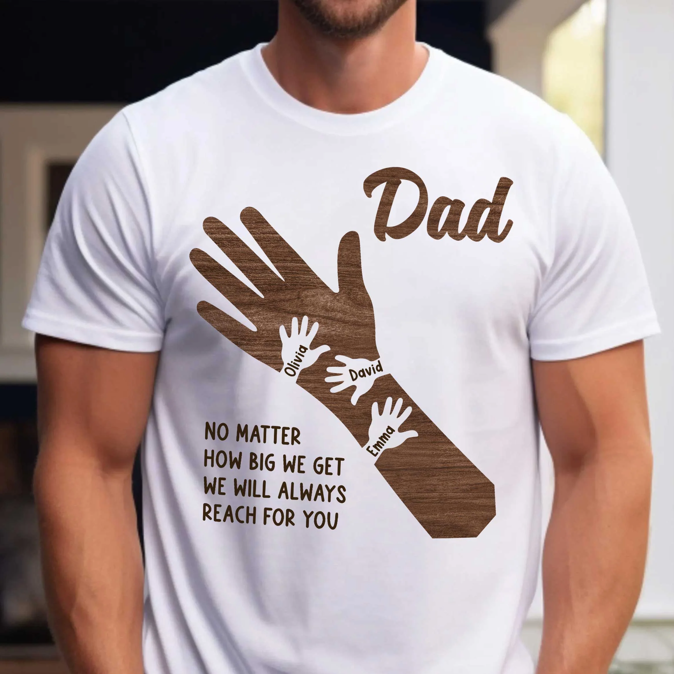 No Matter How Big We Get Personalized Shirt, Gift For Dad - Image 2