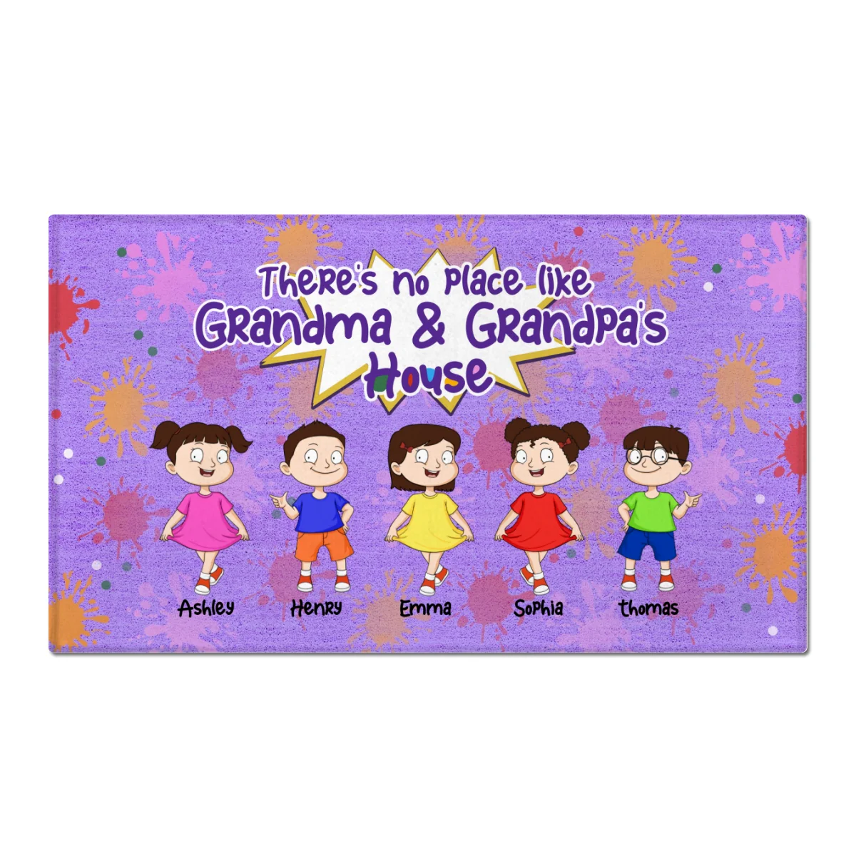 No Place Like Grandparents House Adorable Kids Personalized Doormat - Image 6