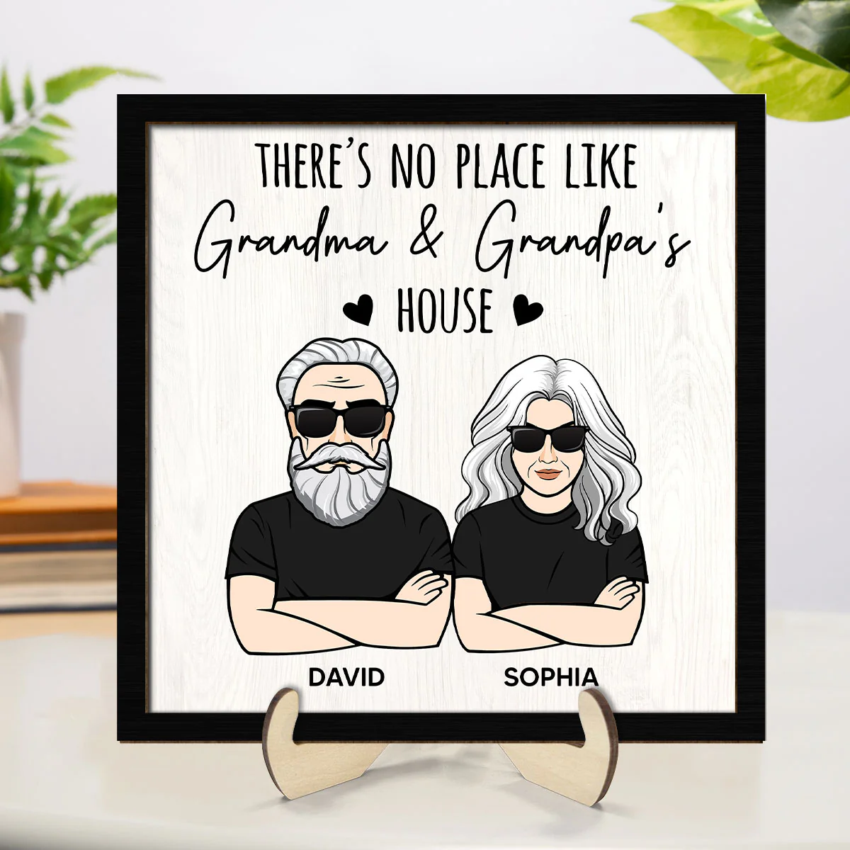 No Place Like Grandparents House Personalized 2-Layer Wooden Plaque - Image 2