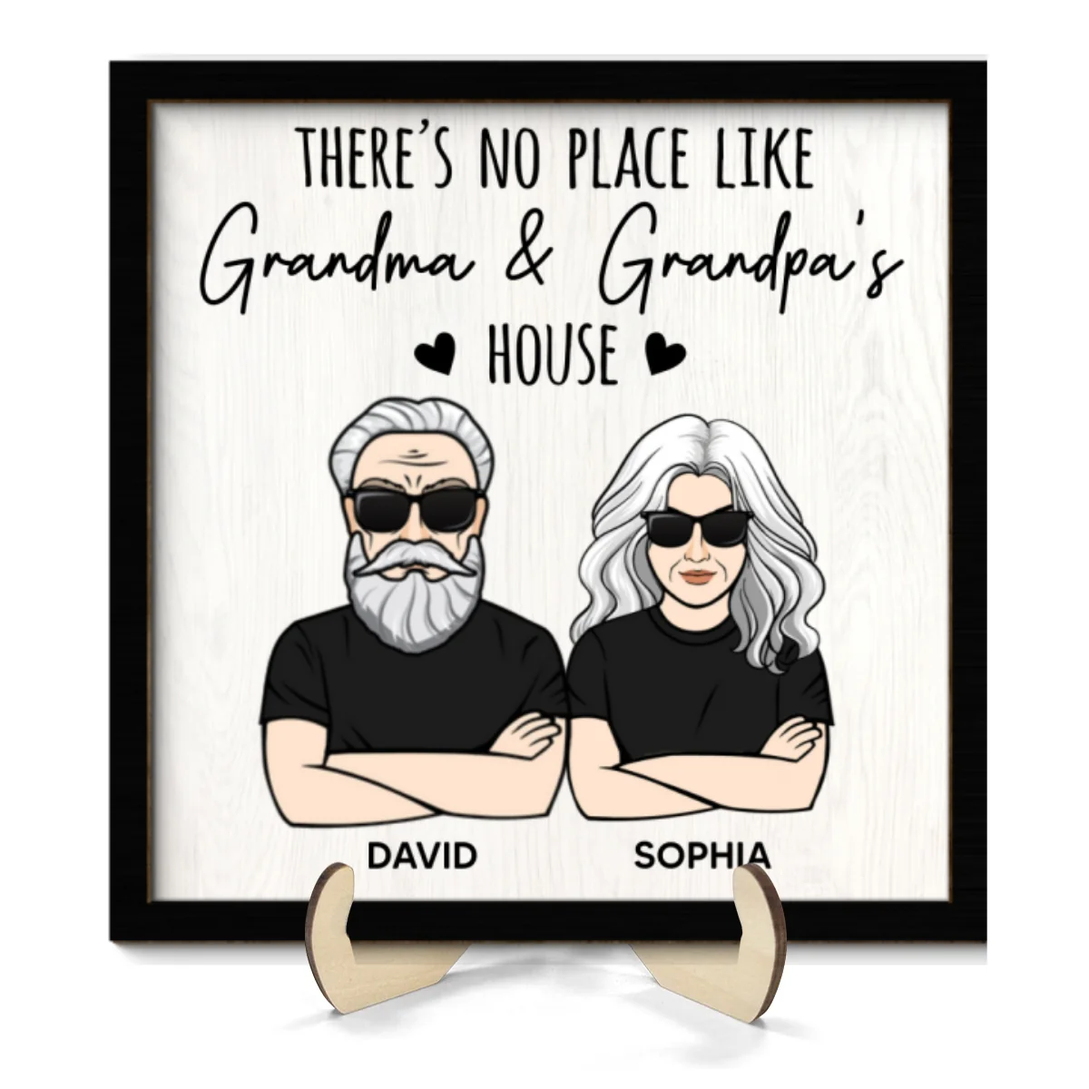 No Place Like Grandparents House Personalized 2-Layer Wooden Plaque - Image 8