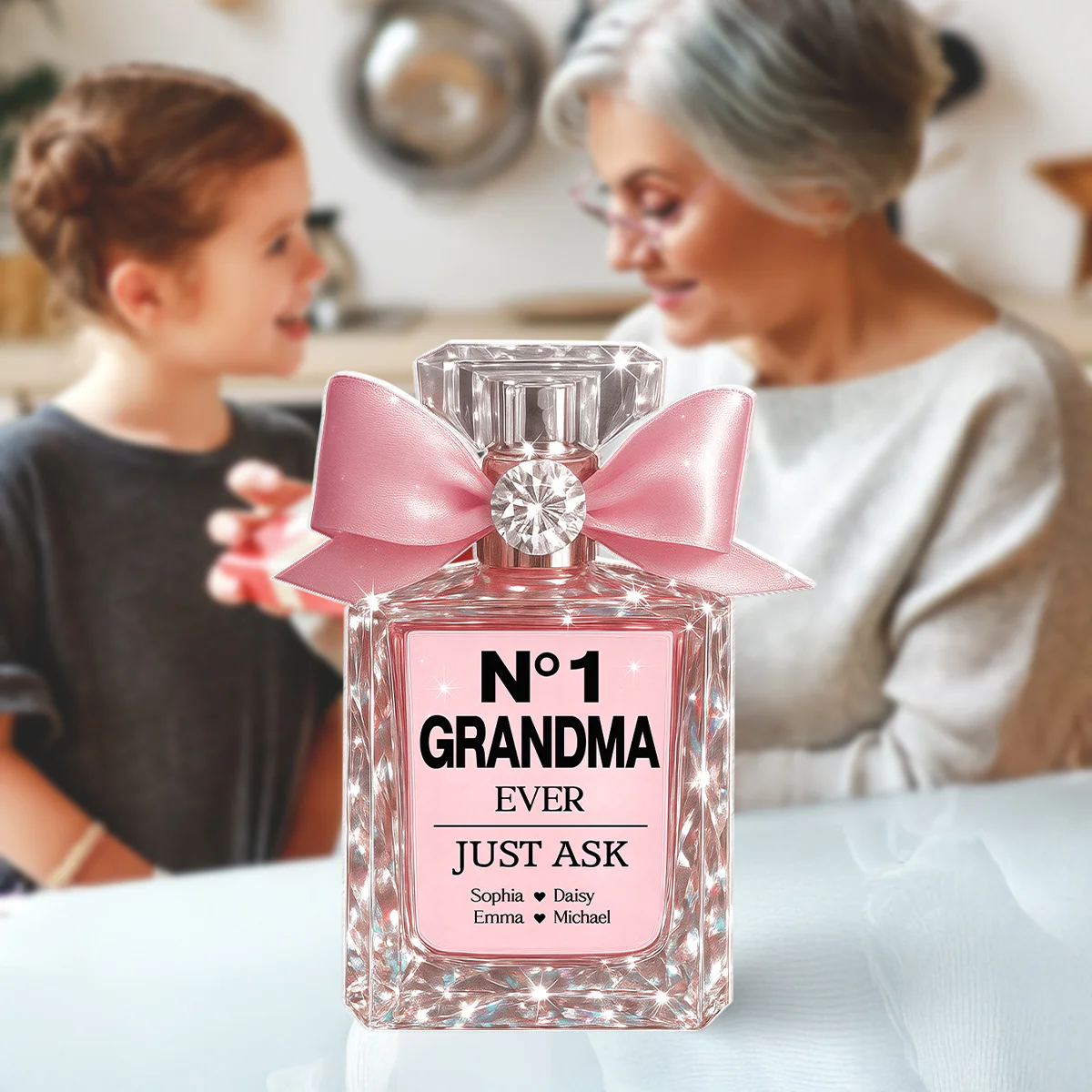 No.1 Mom Grandma Perfume Personalized Acrylic Block Plaque, Mother's Day gift - Image 2