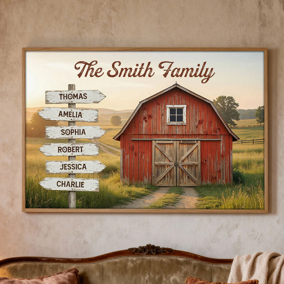 Nostalgia Barn House Family Sign Posts - Personalized Poster - Gift For Family, Farmhouse Decor - Image 10