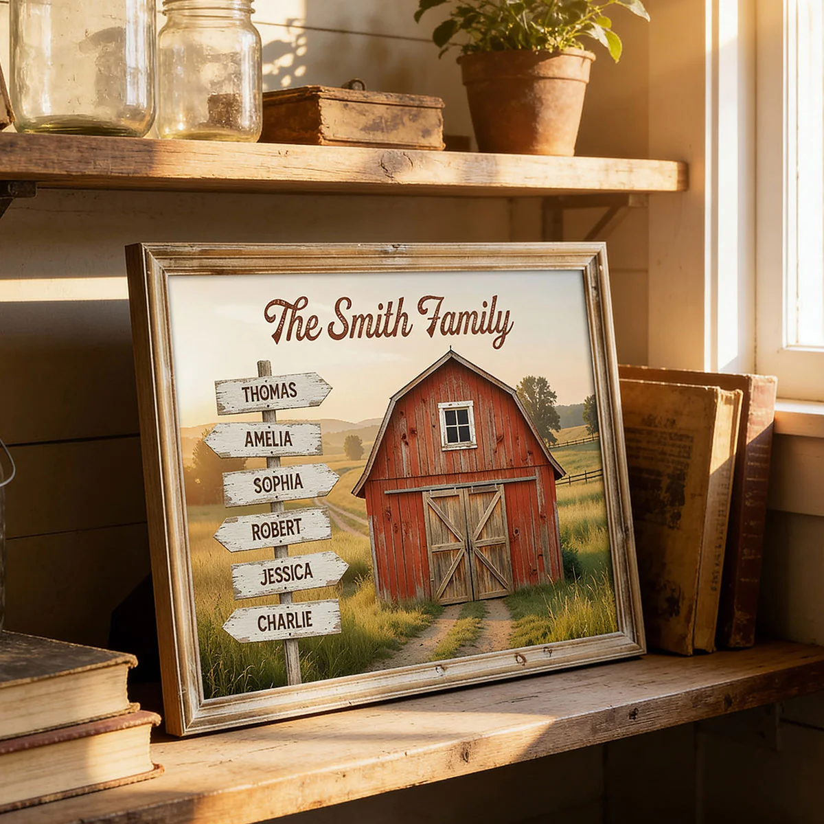 Nostalgia Barn House Family Sign Posts - Personalized Poster - Gift For Family, Farmhouse Decor - Image 11